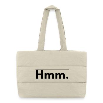 Le Son de la Pensée Profonde juste Hmm. - Sac shopping matelassé - blanc naturel - Devant