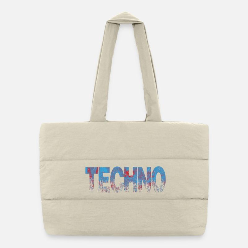 Techno Texte en difficulté Art Sac shopping matelassé