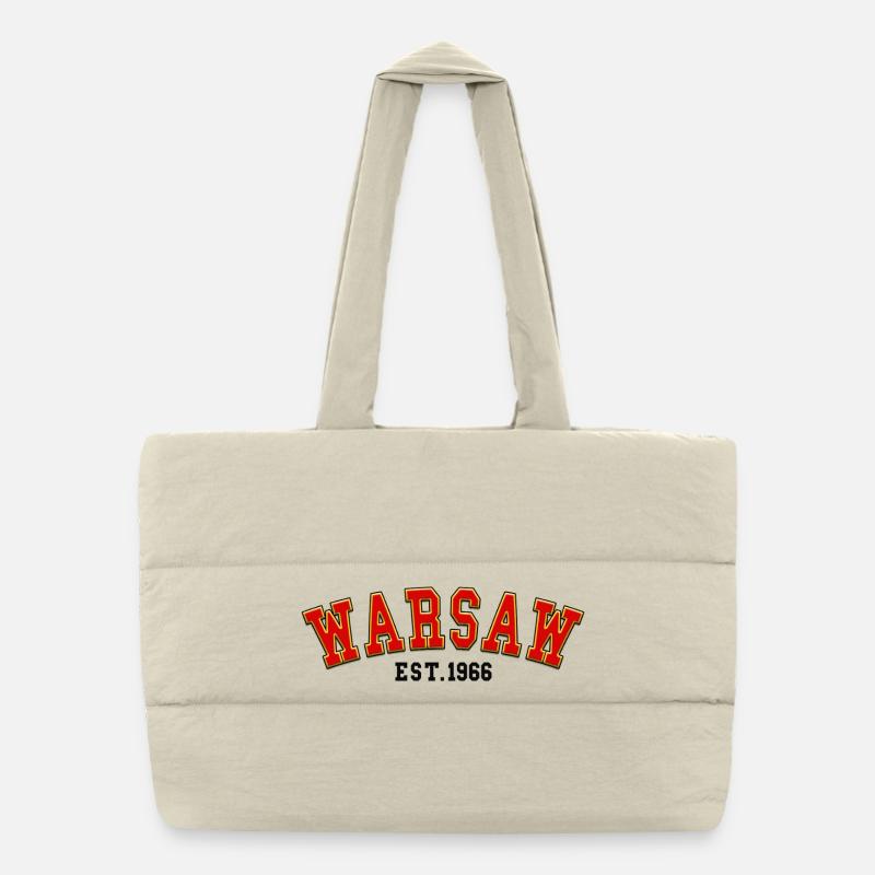 Warsaw Est. 1966 Puffer Shopping Bag