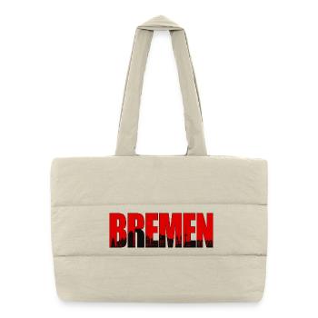 City of Bremen - Skyline (red) - Puffer Shopping Bag - natural - Front