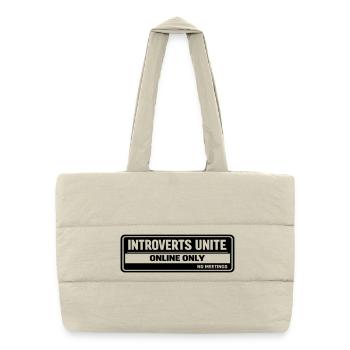 introverts - Puffer Shopping Bag - natural - Front