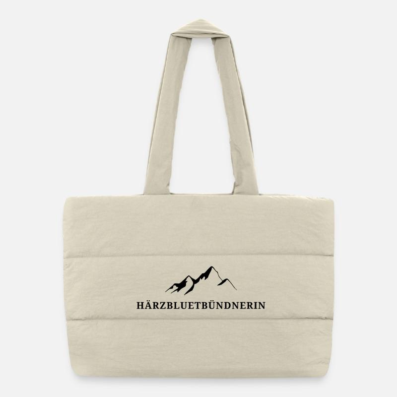Härzbluetbündnerin Stolze Bündnerin Graubünden Puffer Shopping Bag