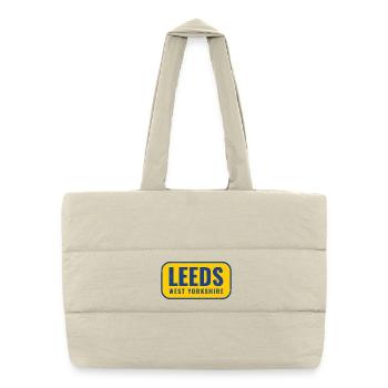 Conception de l’enseigne Leeds West Yorkshire - Sac shopping matelassé - blanc naturel - Devant