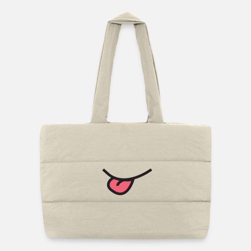 Tire pas ta langue !! Sac shopping matelassé