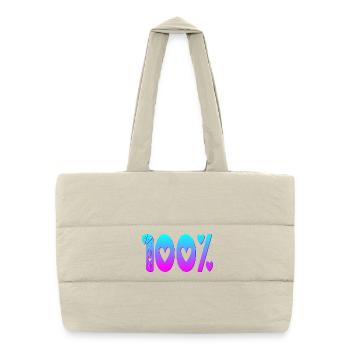 100 hundred-percent FOCUS PERFORMANCE - Puffer Shopping Bag - natural - Front