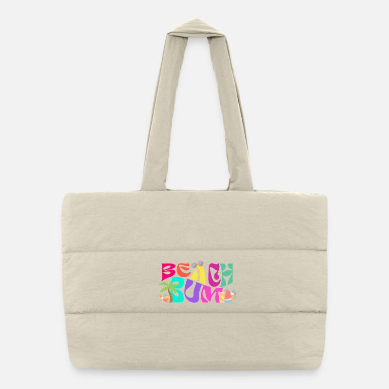 Beach Bum Coloré Groovy Sac shopping matelassé
