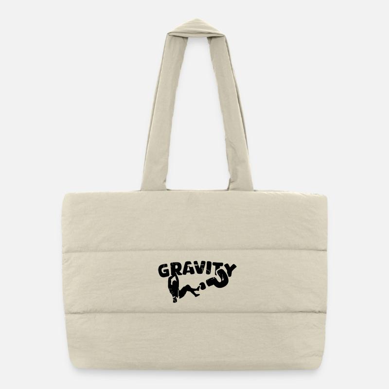 boulder klettern gravity Symbol Logo Training cup Puffer-Einkaufstasche