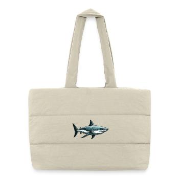 Great white shark - Puffer Shopping Bag - natural - Front