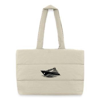 Luxe sur les vagues Croisière Rêves Vacances - Sac shopping matelassé - blanc naturel - Devant