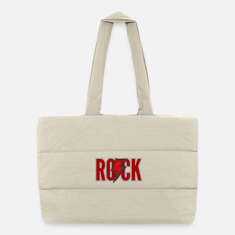ROCK Rotes Logo Puffer-Einkaufstasche