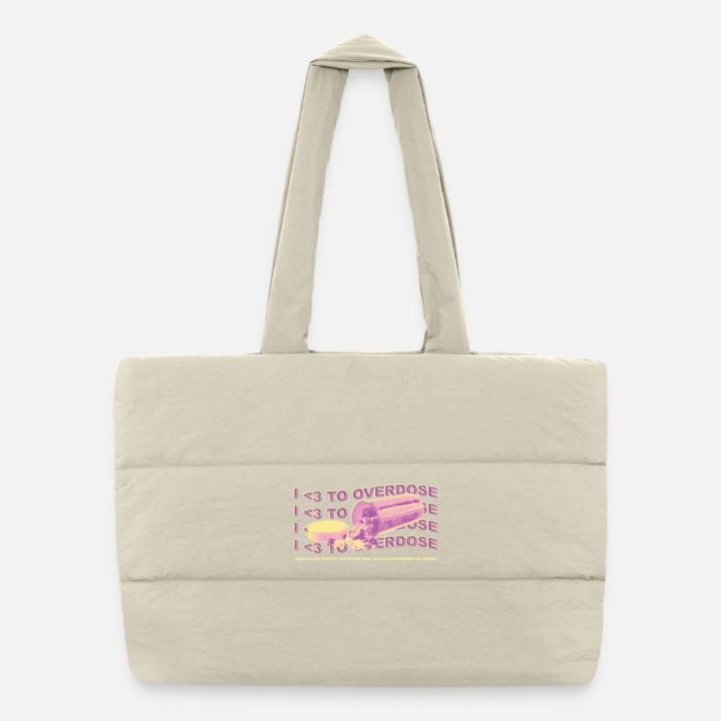 I <3 To Overdose – Conception de la prise de conscience Sac shopping matelassé