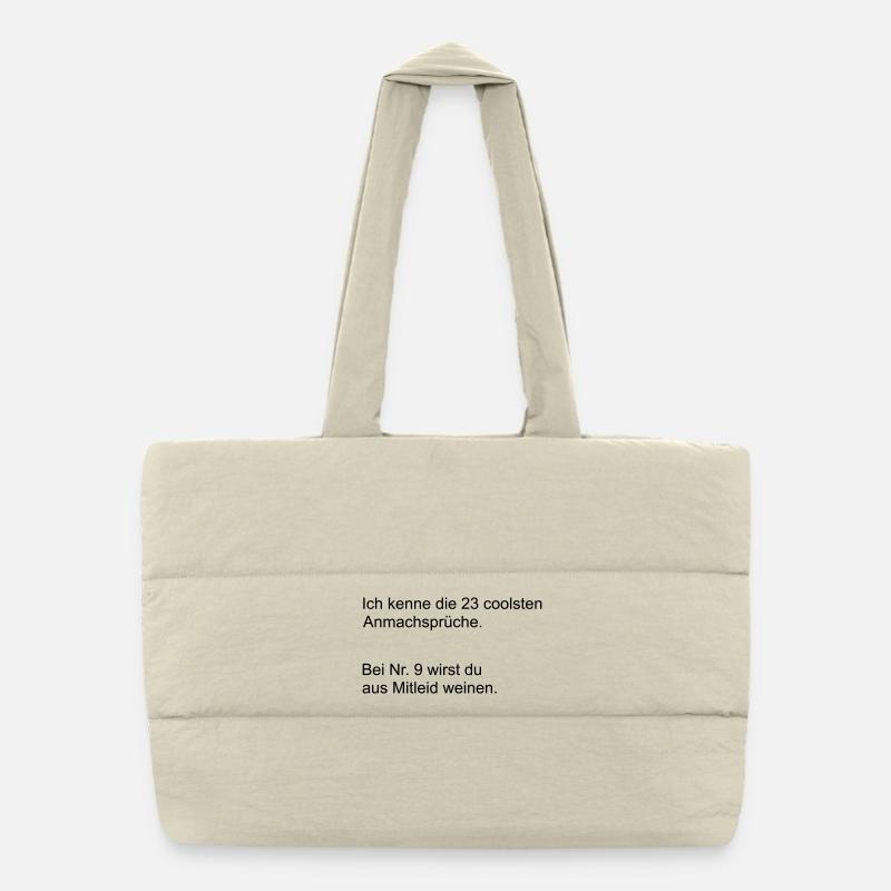 Les phrases d'accroche les plus cool Sac shopping matelassé