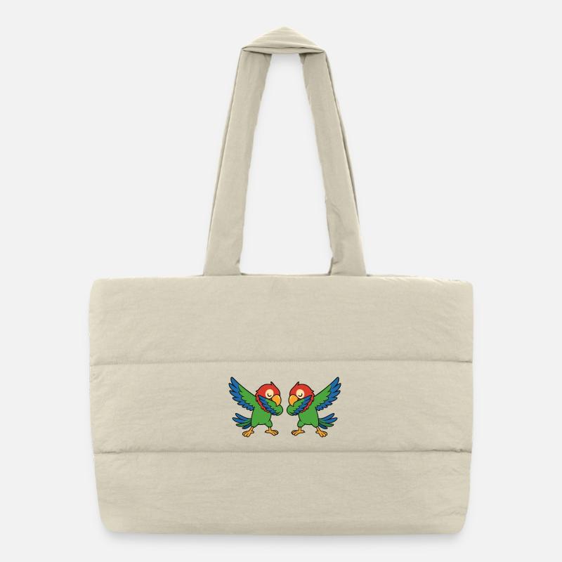 Bande dessinée Parrot Dabbing Sac shopping matelassé