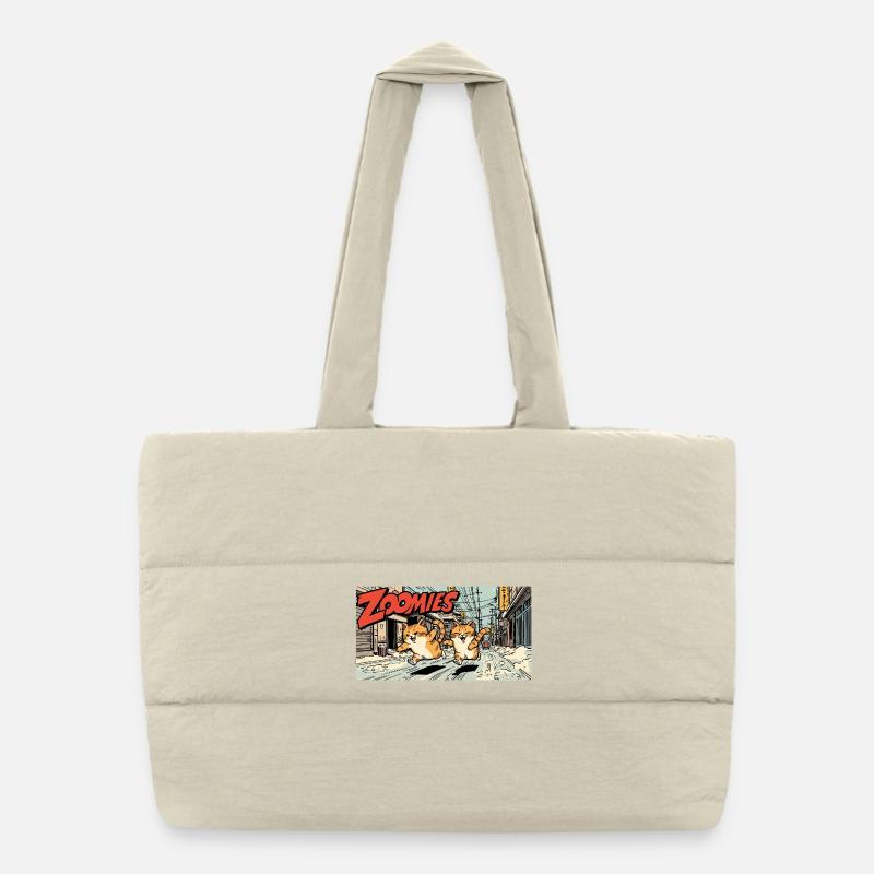 Course de chat anime Sac shopping matelassé