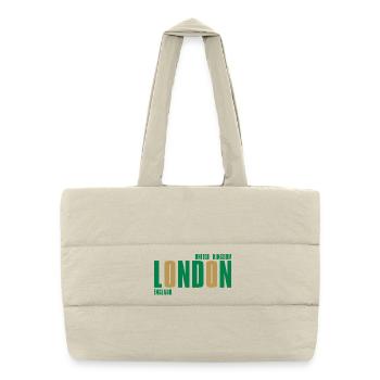 London – England Lyric Design - Puffer Shopping Bag - natural - Front