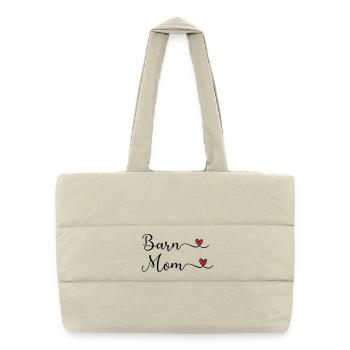 Barn Mom - Riding Stable Mother - Puffer Shopping Bag - natural - Front