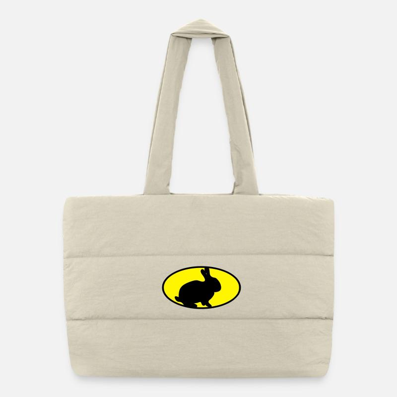 Rabbit logo Puffer Shopping Bag