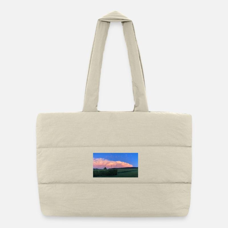 Image de nuage - Sac shopping matelassé - blanc naturel