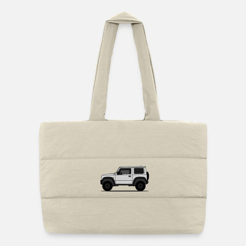Jimny White Puffer Shopping Bag