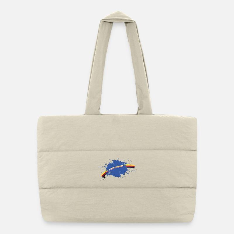 i like Germany Wasserklecks Puffer-Einkaufstasche