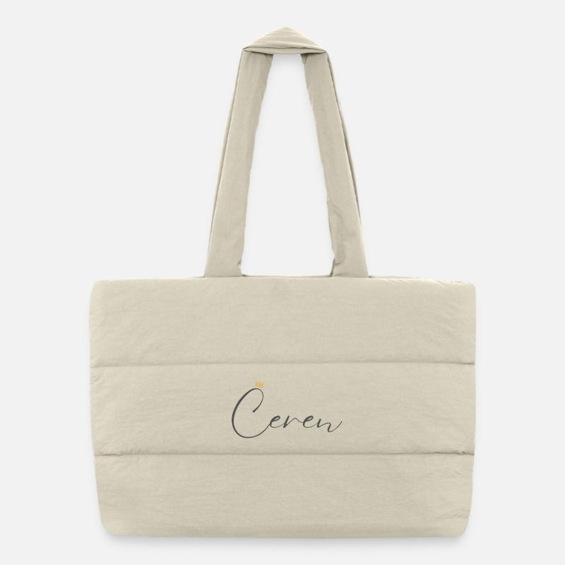 Chemise Princesse Ceren – Nom avec la lettre C Sac shopping matelassé