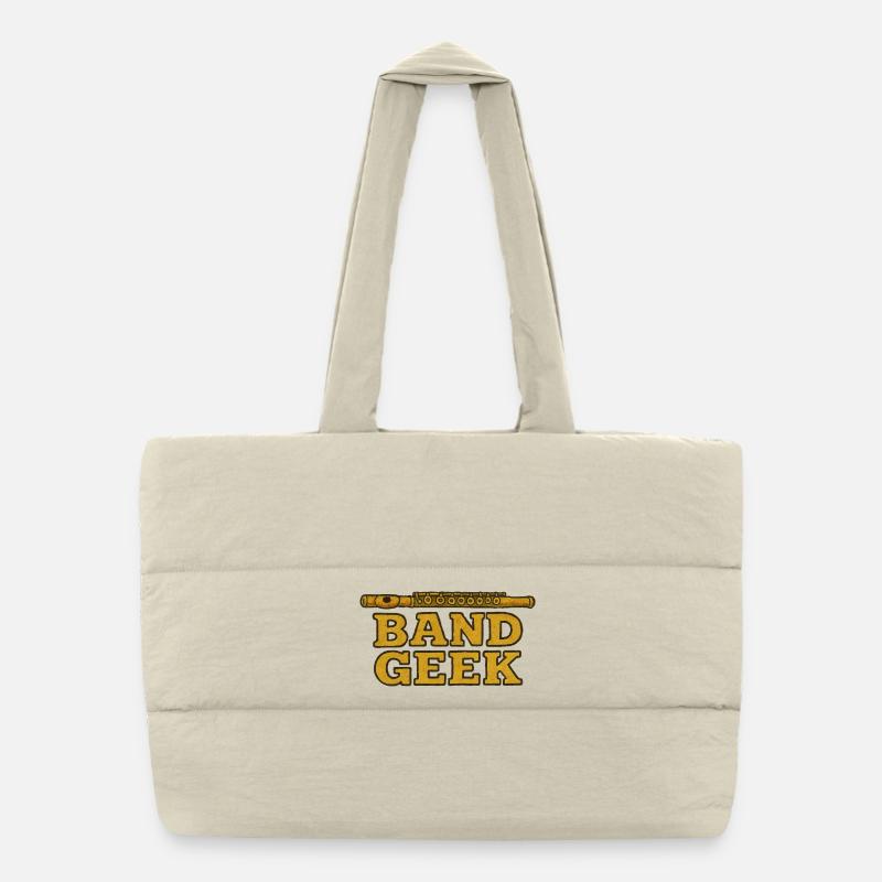 Flûte musicale Band Geek Sac shopping matelassé