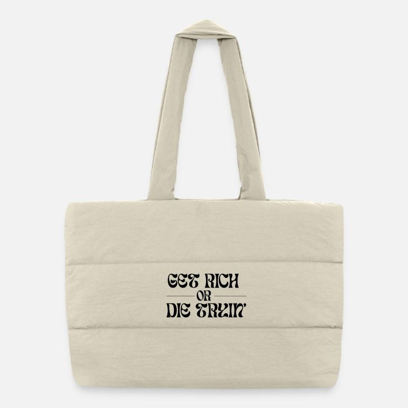 Graphic font with tribal elements Puffer Shopping Bag