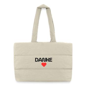Hearty Thank You Design for Gratitude - Puffer Shopping Bag - natural - Front