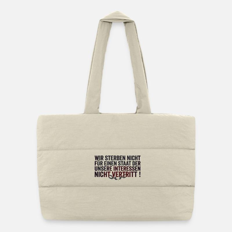 Déclaration de protestation Sac shopping matelassé