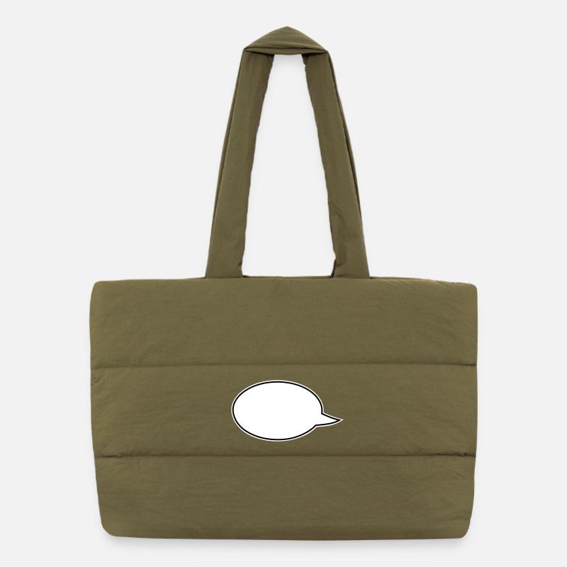 Sprechblasen Comic links Puffer-Einkaufstasche