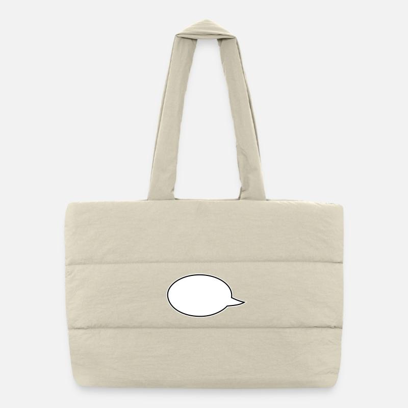 Speech Bubbles Comic Links Puffer Shopping Bag