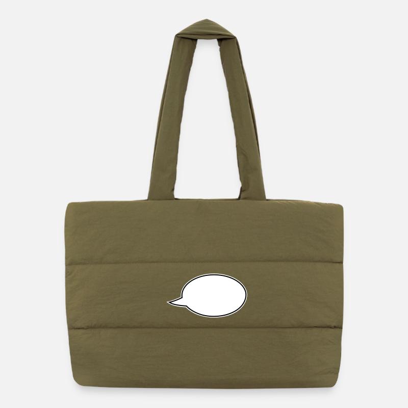 Speech bubble comic right Puffer Shopping Bag