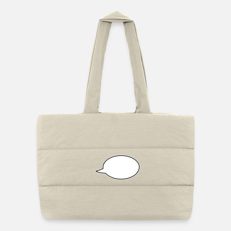 Speech bubble comic right Puffer Shopping Bag