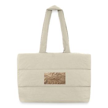 Paysage de sable ondulé du désert - Sac shopping matelassé - blanc naturel - Devant