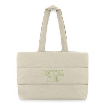 Matcha Club Logo - Puffer-Einkaufstasche - Naturweiß - Vorne