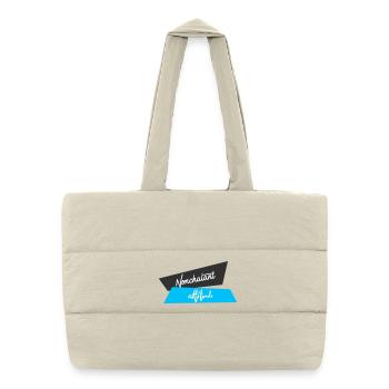 Attitude Nonchalante Bleu Noir - Sac shopping matelassé - blanc naturel - Devant