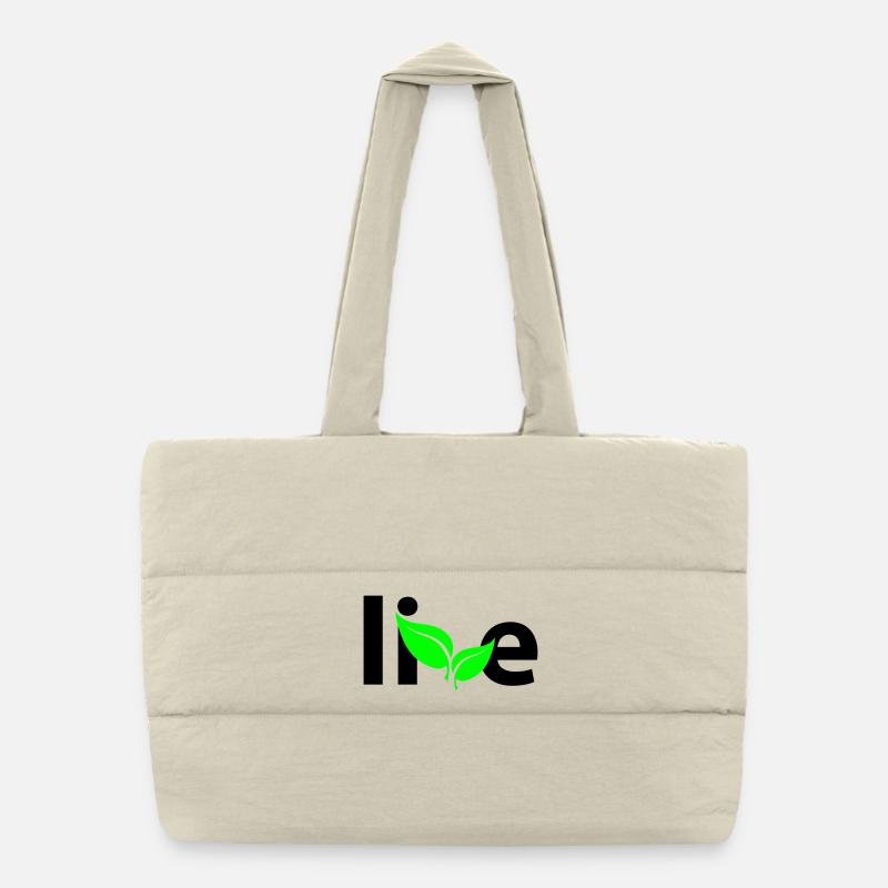Live | Green | Garden | Garten Sac shopping matelassé