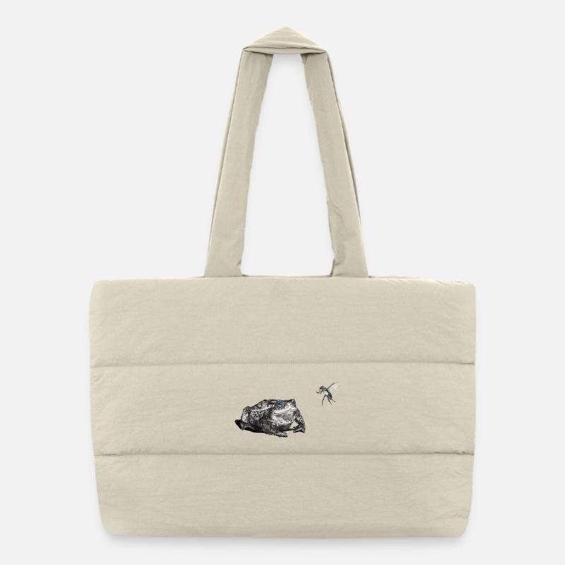 Crapaud et voler - Sac shopping matelassé - blanc naturel