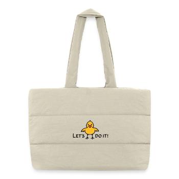 Let's do it! - Puffer-Einkaufstasche - Naturweiß - Vorne