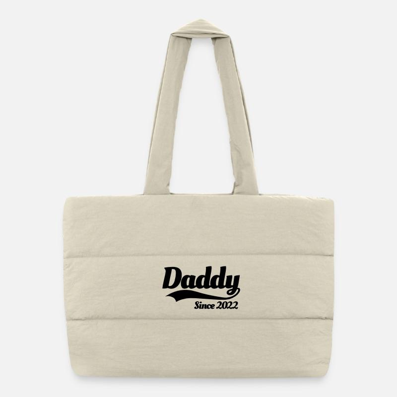 Papa depuis 2022 père naissance annonce bébé Sac shopping matelassé