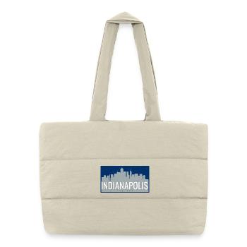 Indianapolis Skyline Night - Puffer Shopping Bag - natural - Front