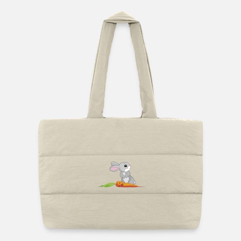 Lapin avec carotte Sac shopping matelassé