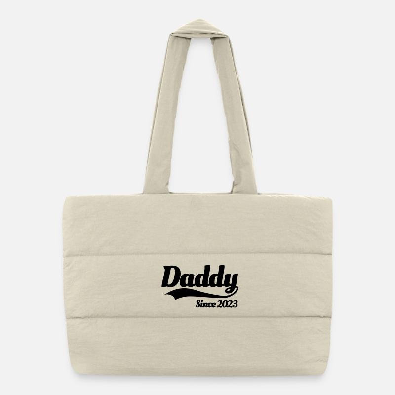 Vater Schwangerschaft schwanger Daddy since 2023 Puffer-Einkaufstasche