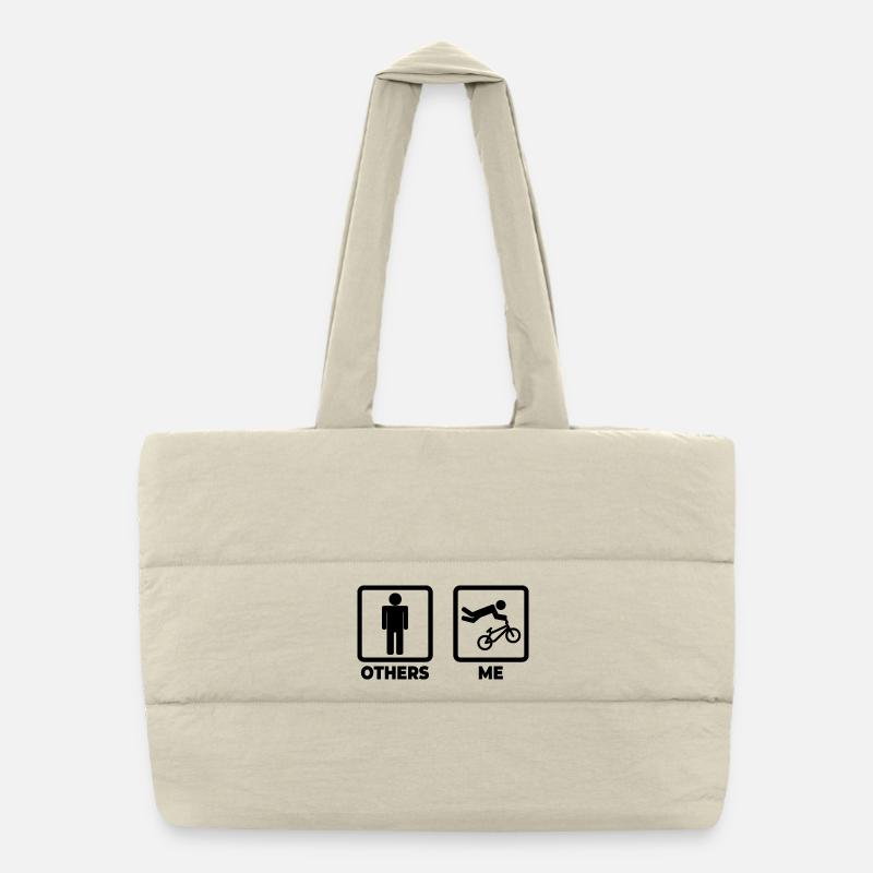 BMX Saying Puffer Shopping Bag
