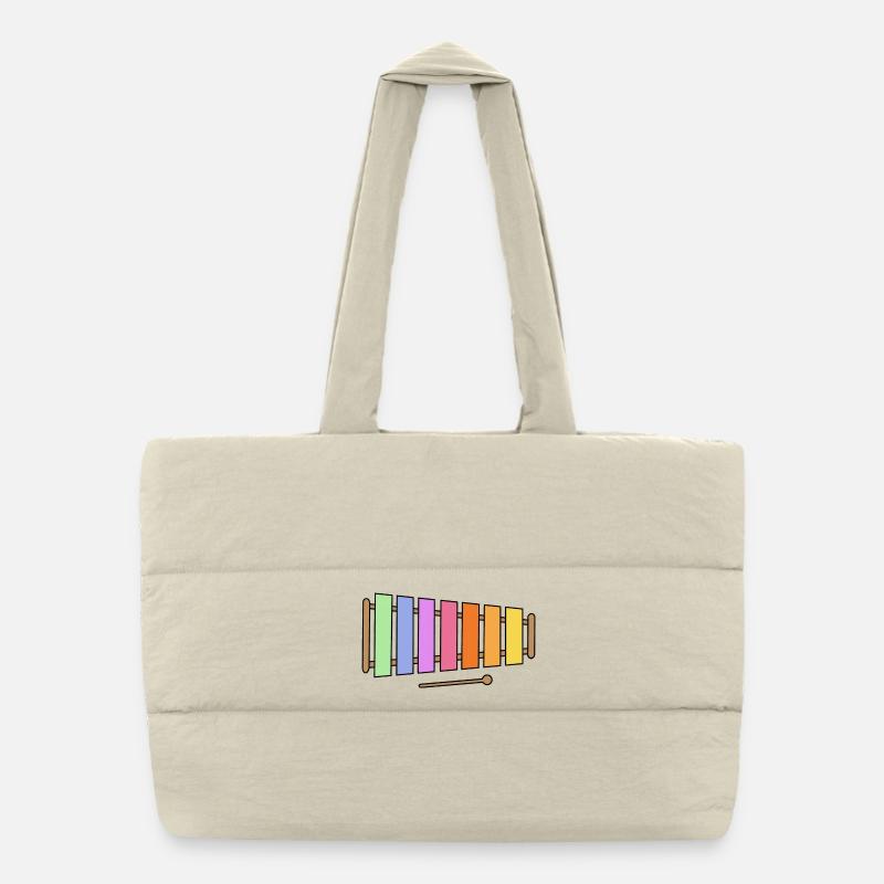 Xylophone, colorful graphic Puffer Shopping Bag