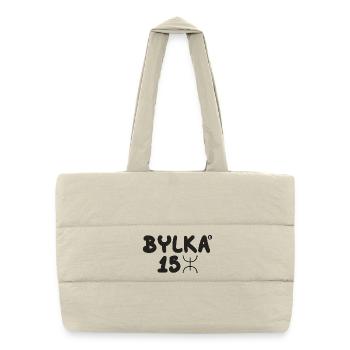 BYLKA_15_SYMBOLE - Sac shopping matelassé - blanc naturel - Devant
