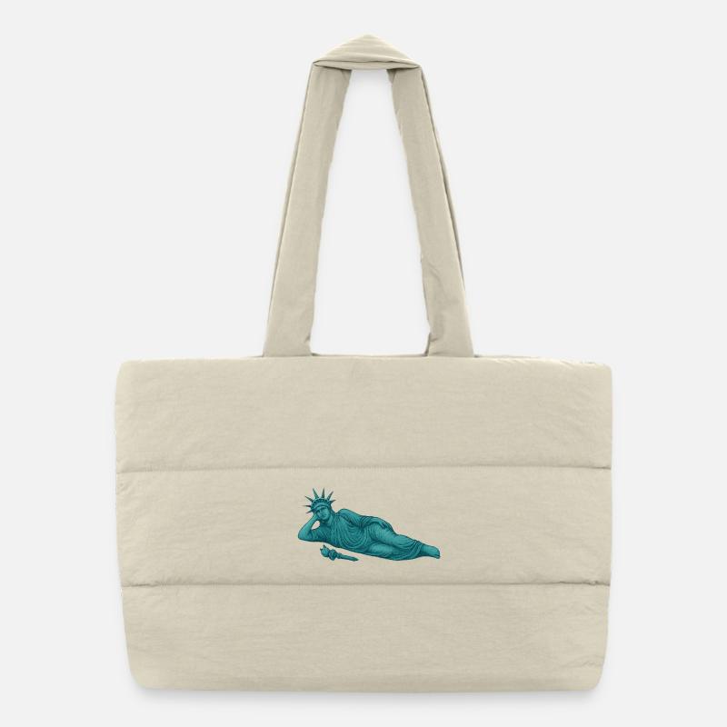 Statue de la Liberté inclinable – Chill Vintage Graphi Sac shopping matelassé