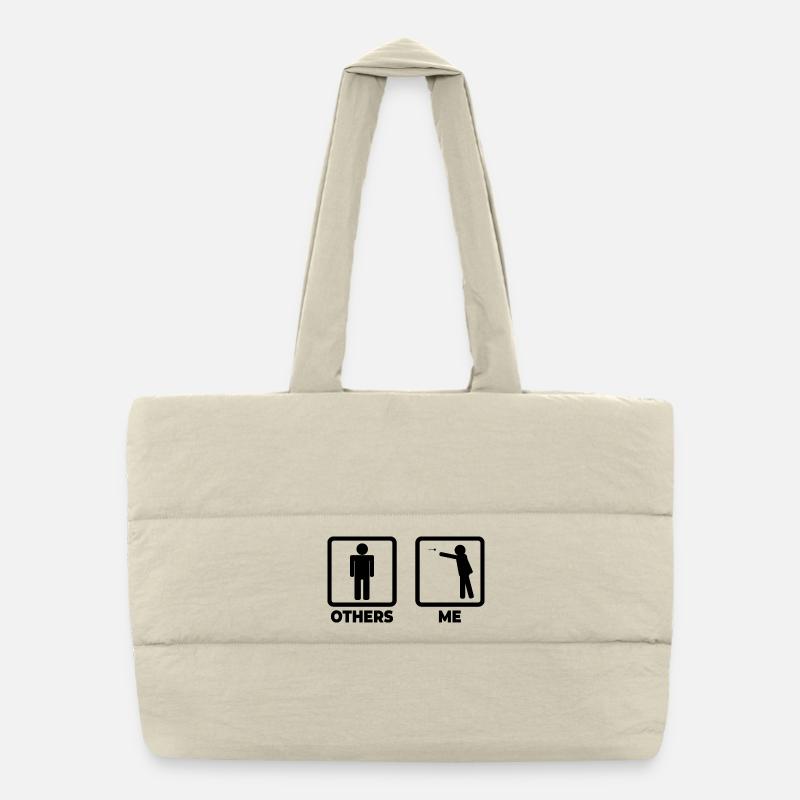 Me as a darts player Puffer Shopping Bag