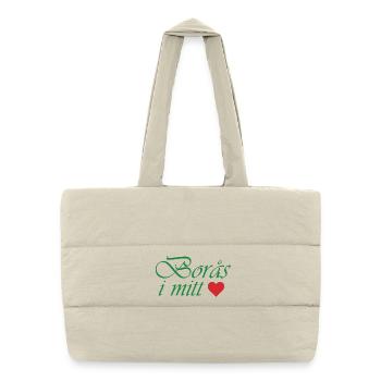 Borås dans mon cœur - Sac shopping matelassé - blanc naturel - Devant