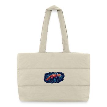 Cosmic Red Panda Constellation Constellation - Puffer Shopping Bag - natural - Front